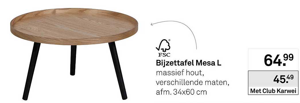 Bijzettafel Mesa L