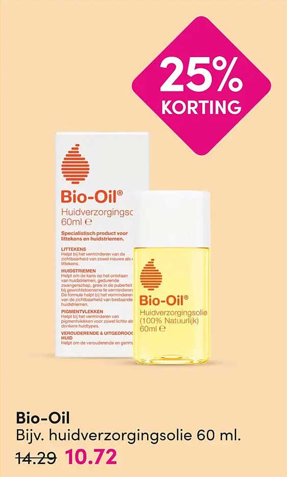 Bio-Oil Bijv. huidverzorgingsolie 60 ml. 25% KORTING