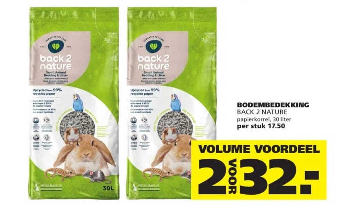 BODEMBEDEKKING BACK 2 NATURE papierkorrel, 30 liter volume voordeel 2 voor 32.-