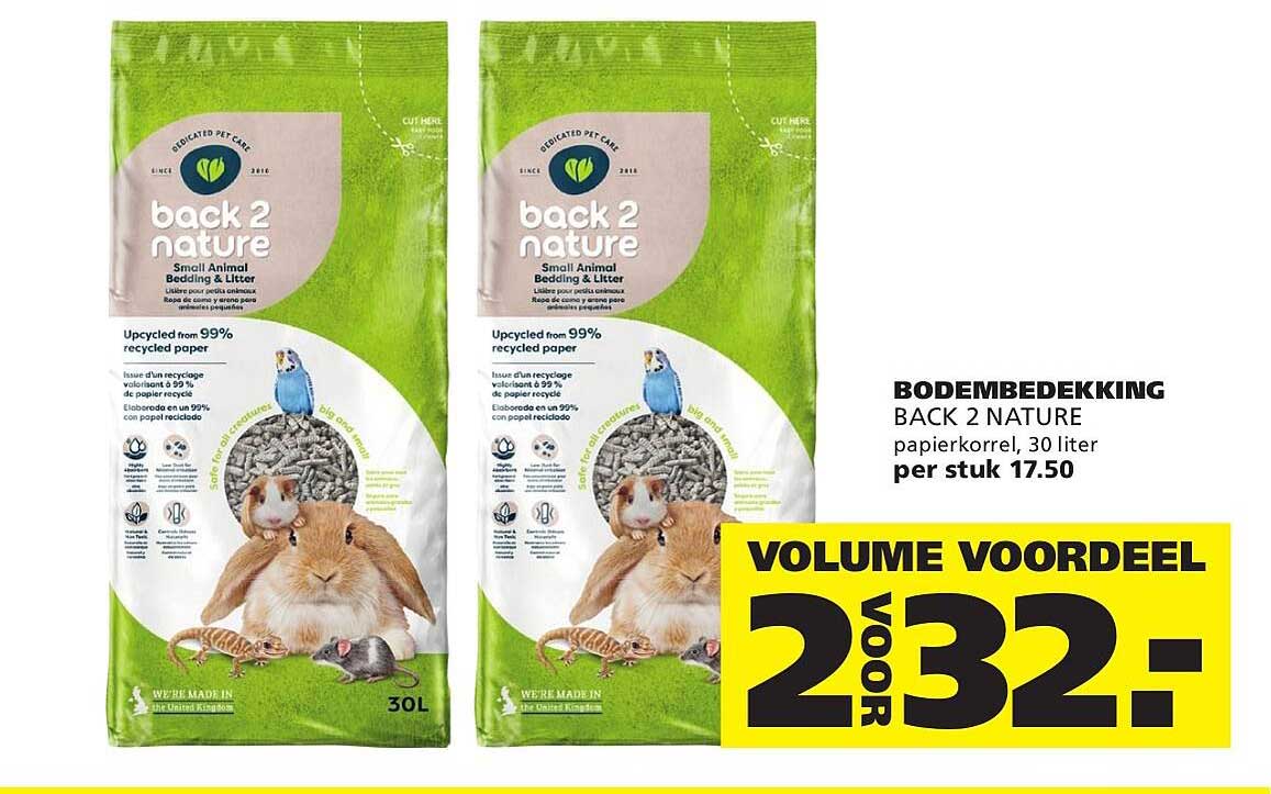 BODEMBEDEKKING BACK 2 NATURE papierkorrel, 30 liter volume voordeel 2 voor 32.-