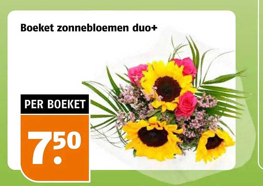 Boeket zonnebloemen duo+