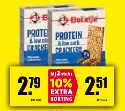 Bollletje Protein & low carb crackers 10% EXTRA KORTING bij 2 stuks