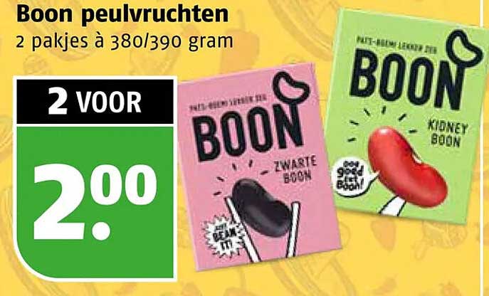 Boon peulvruchten 2 pakjes à 380/390 gram