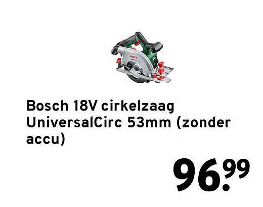Bosch 18V cirkelzaag UniversalCirc 53mm (zonder accu)