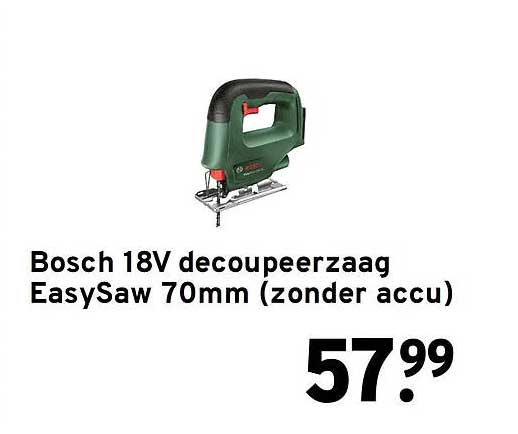 Bosch 18V decoupeerzaag EasySaw 70mm (zonder accu)