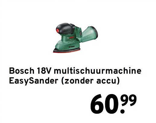 Bosch 18V multischuurmachine EasySander (zonder accu)