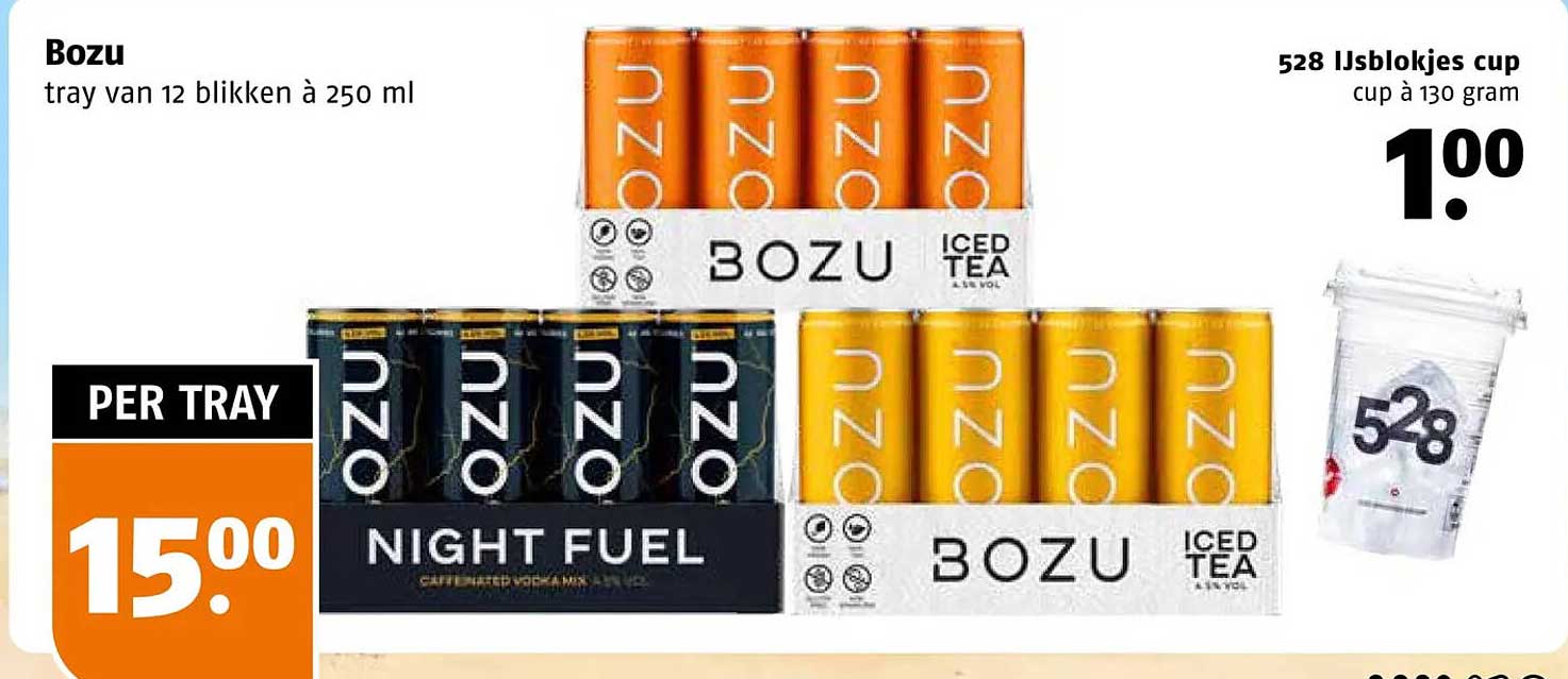 Bozu tray van 12 blikken à 250 ml