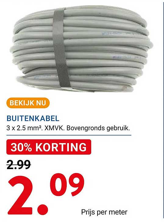 BUITENKABEL 30% KORTING