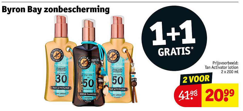 Byron Bay zonbescherming 1+1 GRATIS*