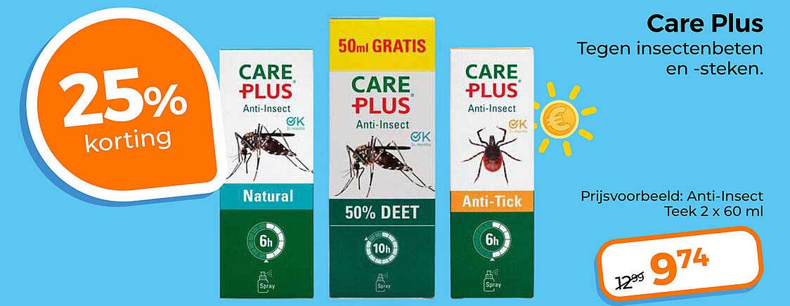 Care Plus Tegen insectenbeten en -steken. 25% korting