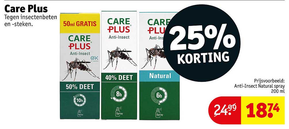 Care Plus Tegen insectenbeten en -steken. 25% KORTING