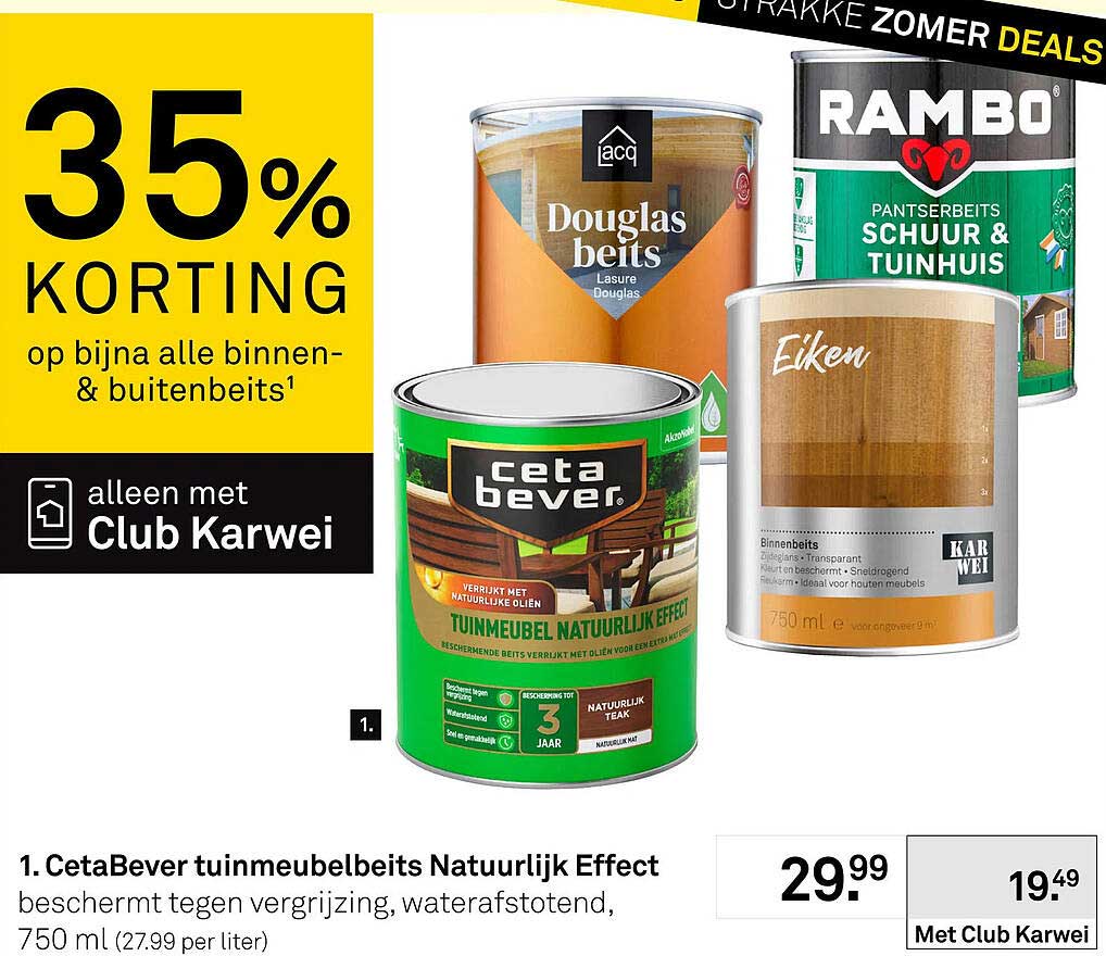 CetaBever tuinmeubelbeits Natuurlijk Effect