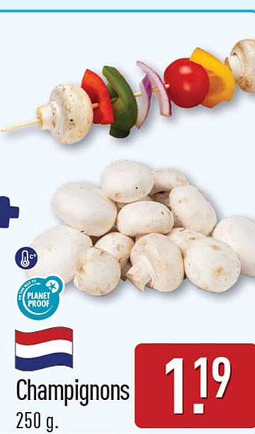 Champignons 250 g.