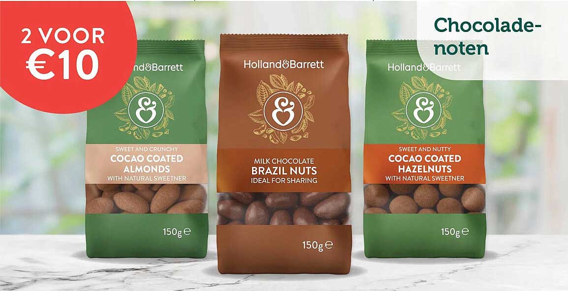 Chocolade-noten 2 voor €10