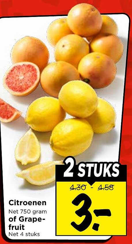 Citroenen of Grape-fruit 2 stuks