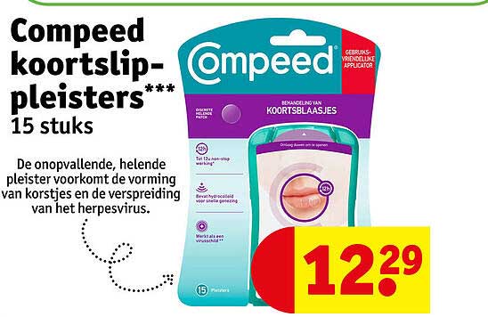 Compeed koortslip-pleisters 15 stuks