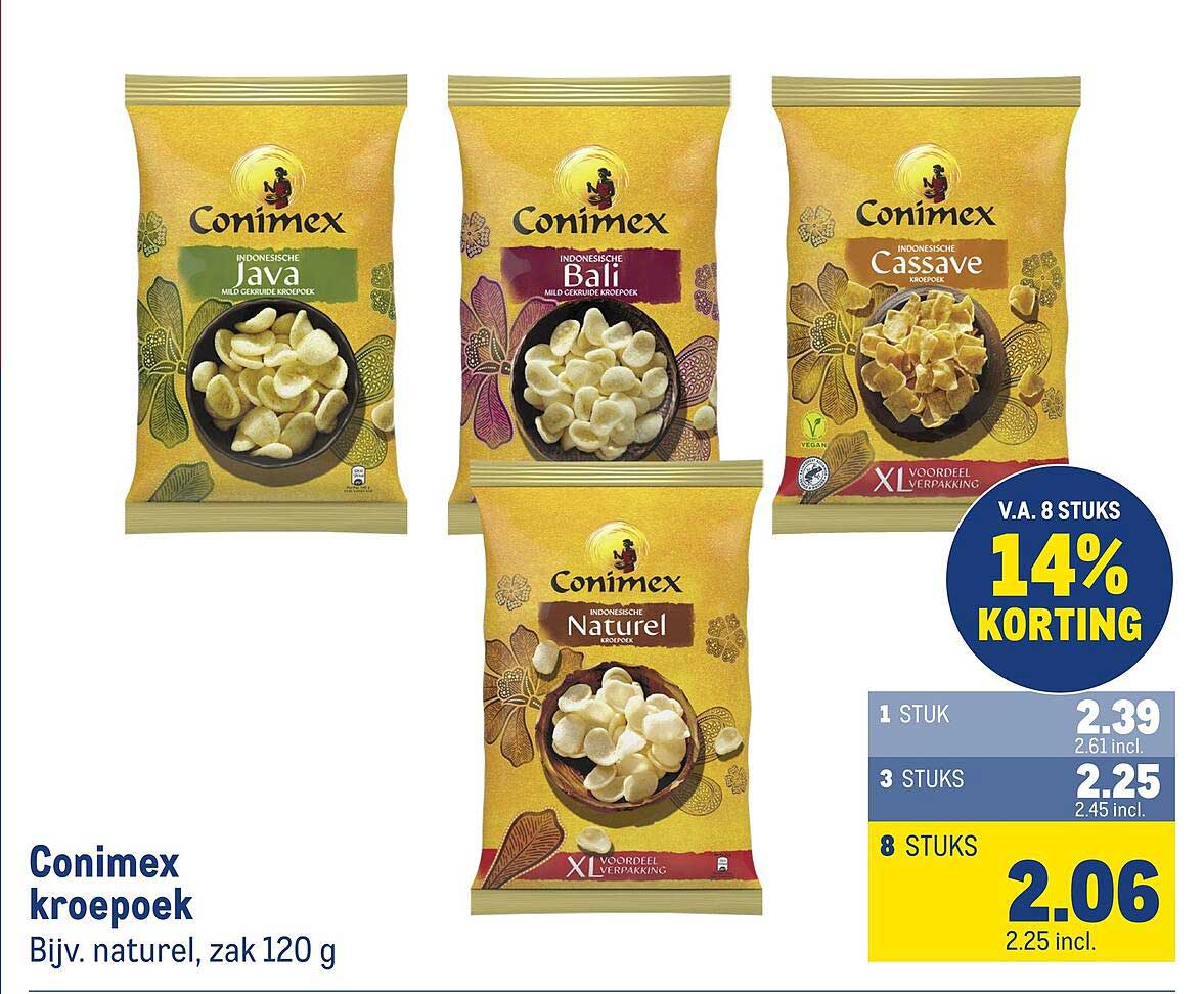 Conimex kroepoek Bijv. naturel, zak 120 g