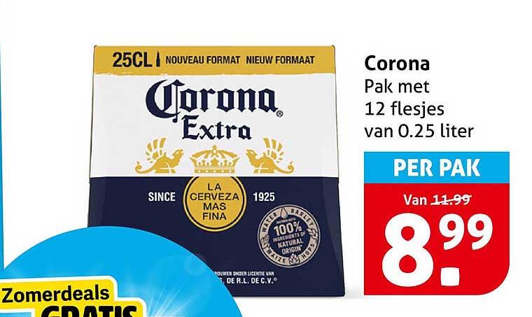 Corona Pak met 12 flesjes van 0.25 liter