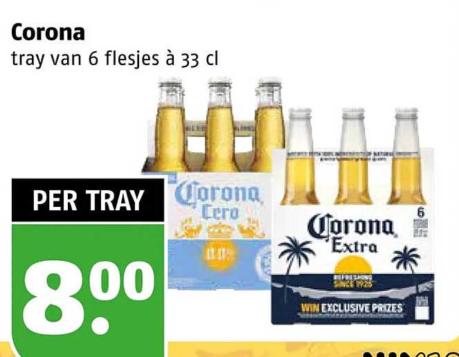 Corona tray van 6 flesjes à 33 cl