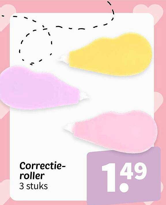 Correctie-roller 3 stuks