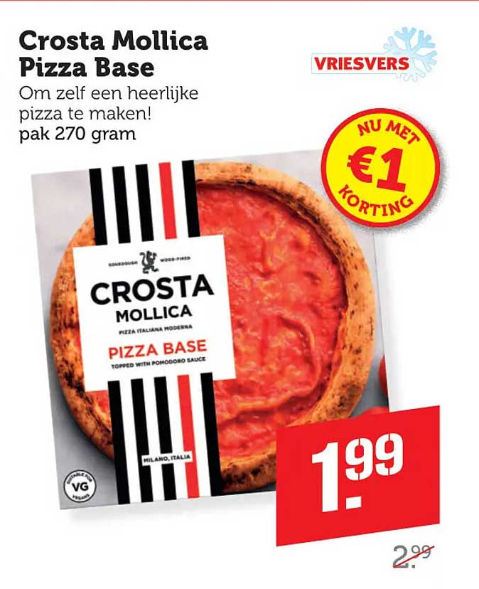 Crosta Mollica Pizza Base pak 270 gram