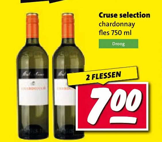Cruse selection chardonnay fles 750 ml Droog 2 FLESSEN