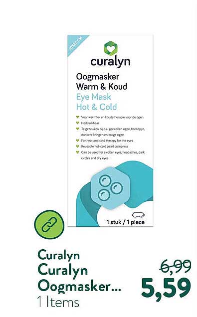 Curalyn Oogmasker Warm & Koud Eye Mask Hot & Cold