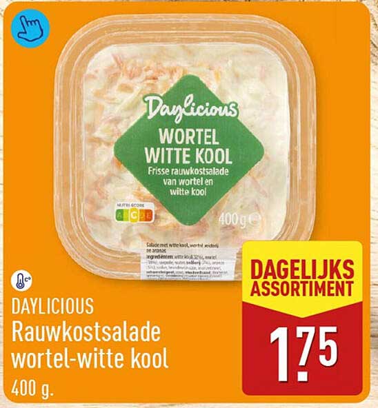Daglicious Rauwkostsalade wortel-witte kool 400 g. DAGELIJKS ASSORTIMENT