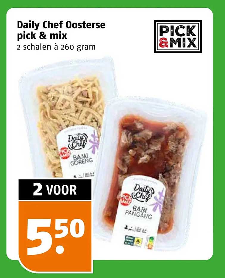 Daily Chef Oosterse pick & mix 2 schalen à 260 gram