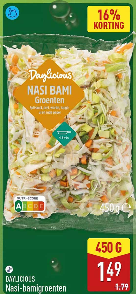 Daylicious Nasi-bamigroenten 450 g 16% korting