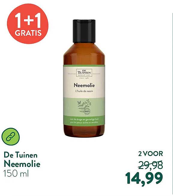 De Tuinen Neumolie 150 ml 1+1 GRATIS