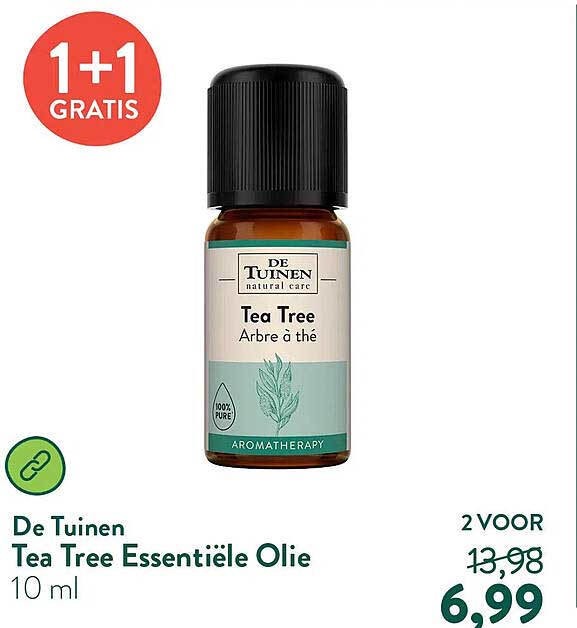 De Tuinen Tea Tree Essentiële Olie 10 ml 1+1 GRATIS