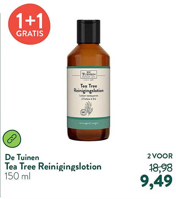 De Tuinen Tea Tree Reinigingslotion 150 ml 1+1 GRATIS
