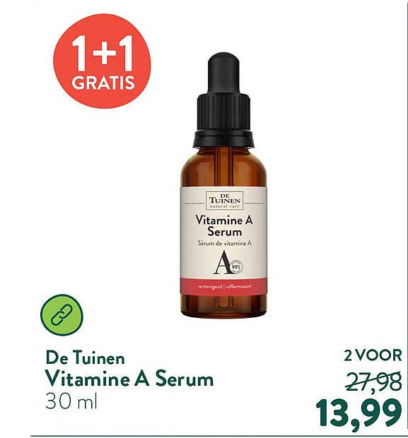 De Tuinen Vitamine A Serum 30 ml 1+1 GRATIS