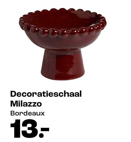 Decoratieschaal Milazzo Bordeaux