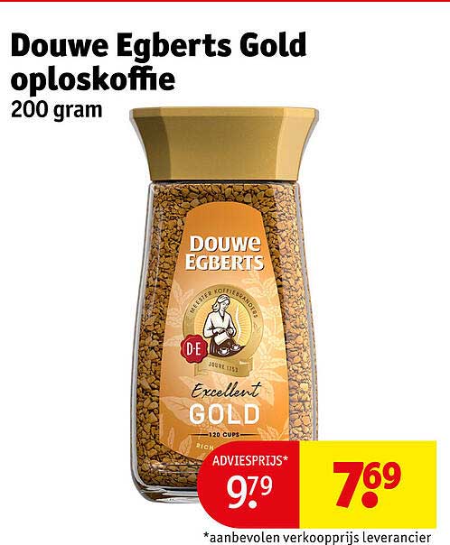 Douwe Egberts Gold oploskoffie 200 gram