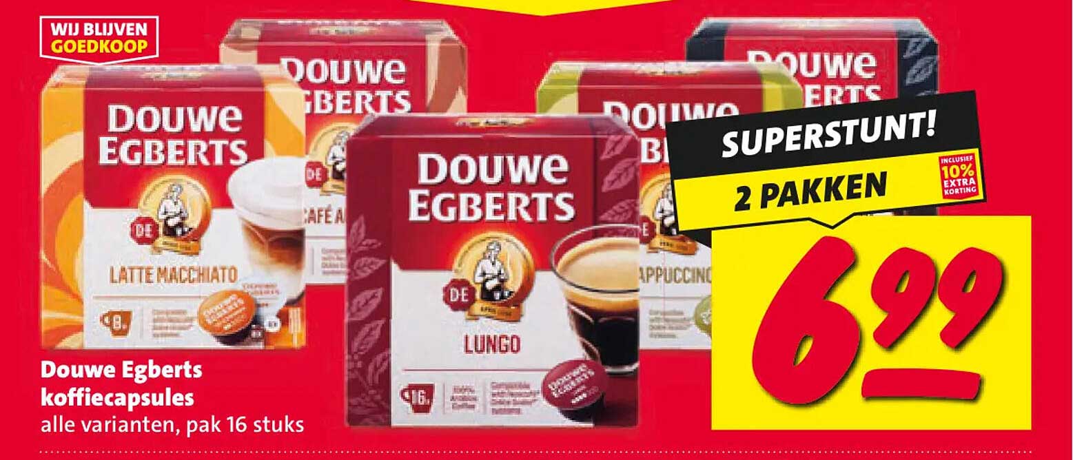 Douwe Egberts koffiecapsules alle varianten, pak 16 stuks