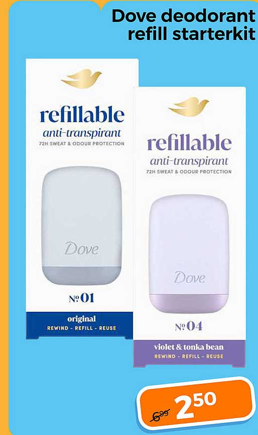 Dove deodorant refill starterkit