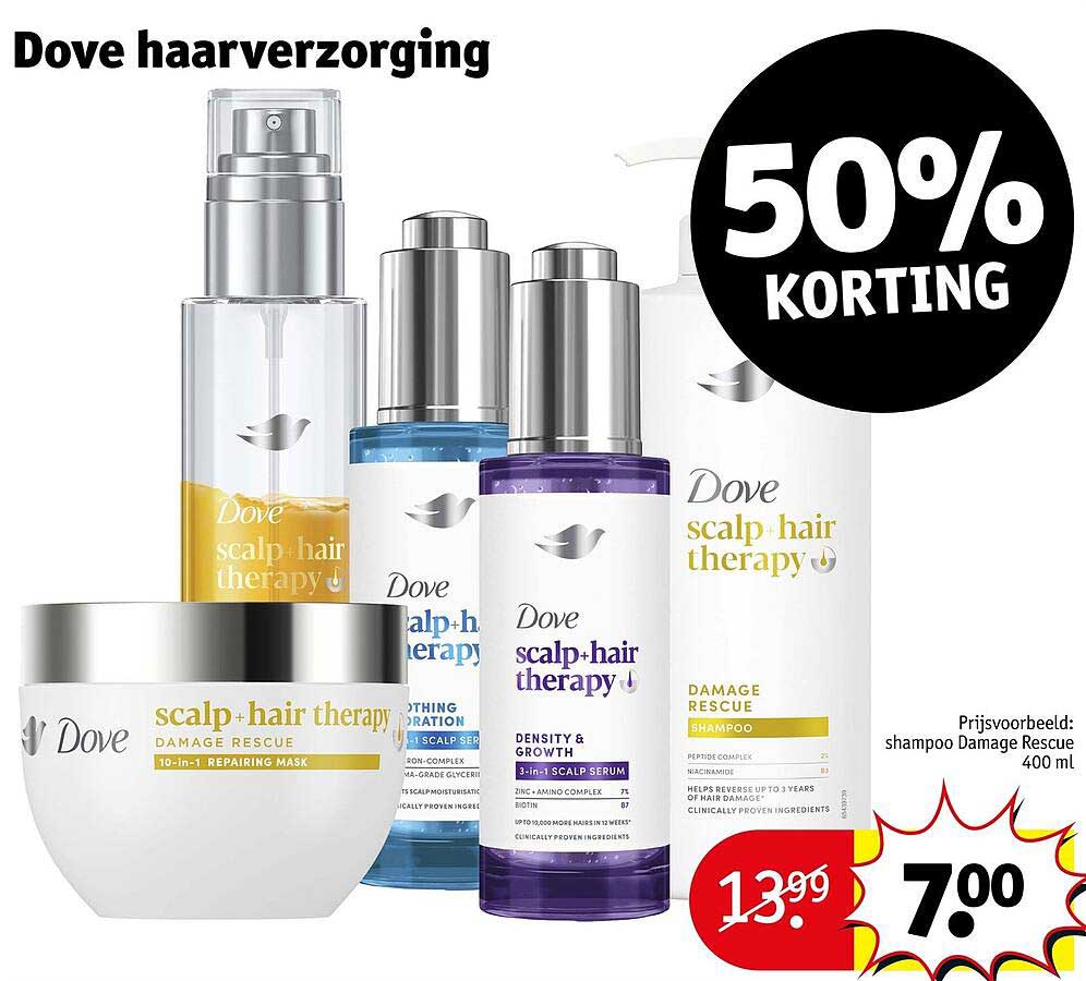Dove haarverzorging 50% korting