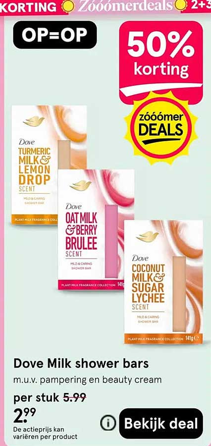 Dove Milk shower bars