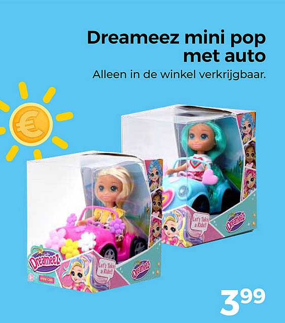 Dreameez mini pop met auto