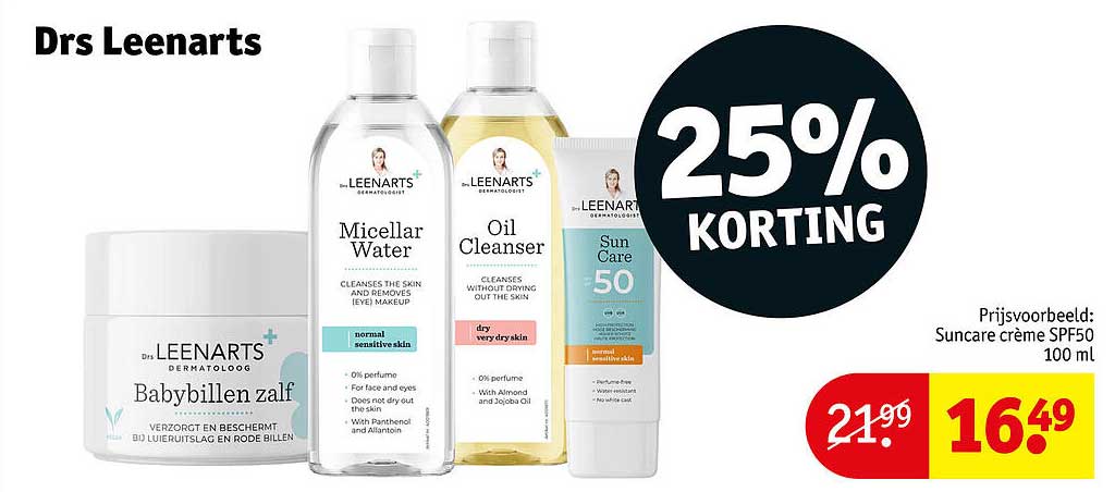 Drs Leenarts 25% korting