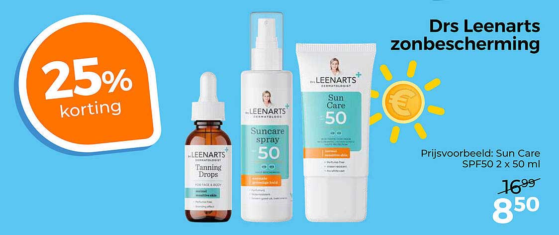 Drs Leenarts zonbescherming 25% korting