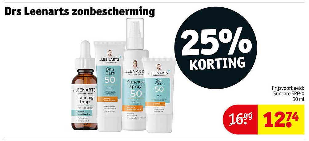 Drs Leenarts zonbescherming 25% KORTING