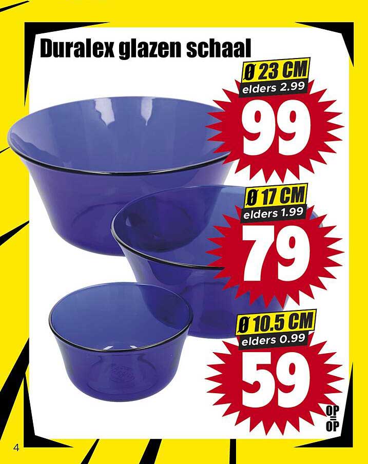 Duralex glazen schaal