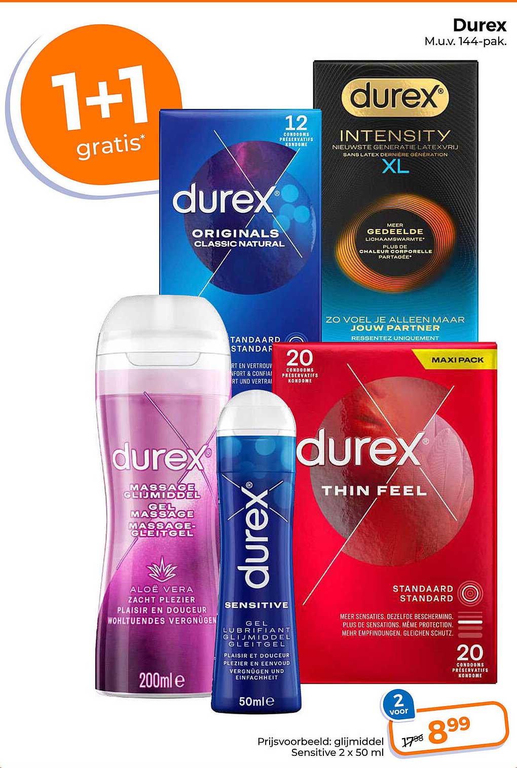 Durex 1+1 gratis