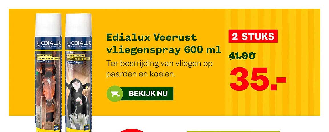 Edialux Veerust vliegenspray 600 ml 2 STUKS