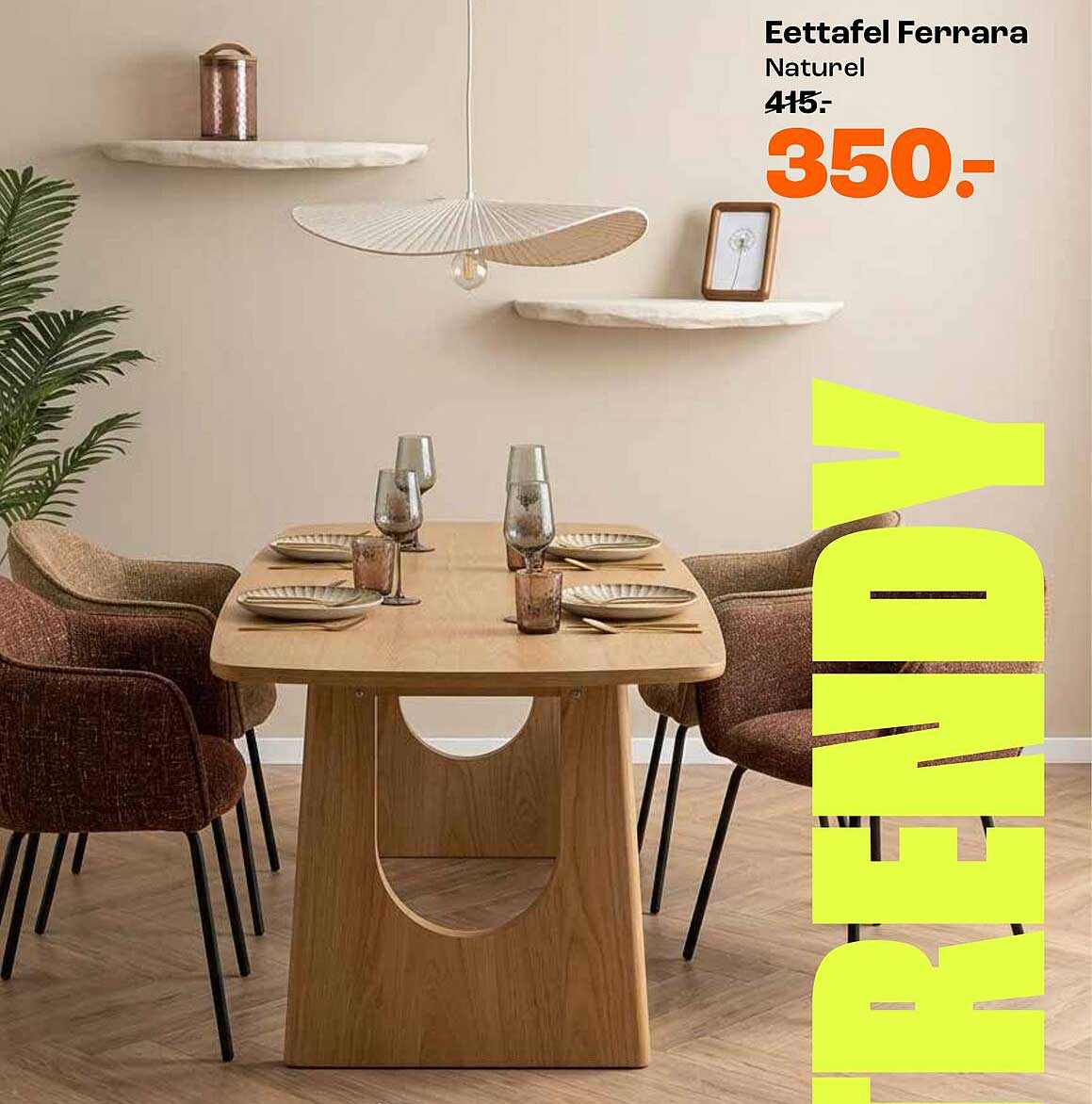 Eettafel Ferrara Naturel