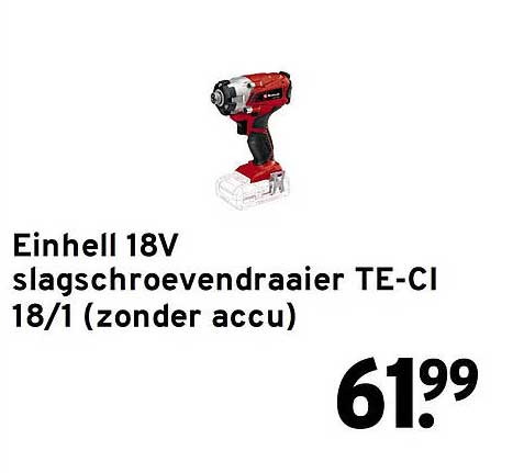 Einhell 18V slagschroevendraaier TE-CI 18/1 (zonder accu)