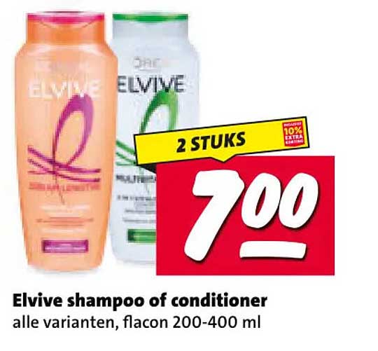 Elvive shampoo of conditioner 2 stuks